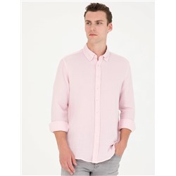 Pembe Regular Fit Uzun Kollu Gömlek