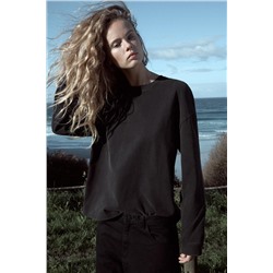 FADED-EFFECT T-SHIRT WITH LONG SLEEVES