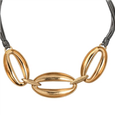 Damen Kette mit Lederimitat