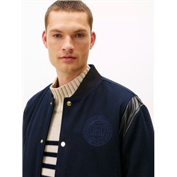 Wool-Blend Letterman Jacket