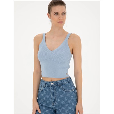 Mavi Crop Top Triko Bluz