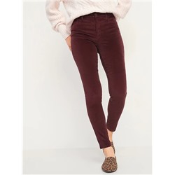 High-Waisted Rockstar Super Skinny Velvet Jeans
