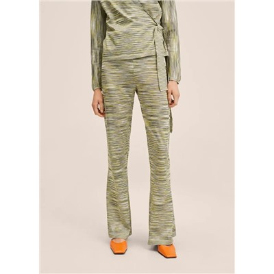 Pantalón wideleg estampado -  Mujer | MANGO OUTLET Melilla