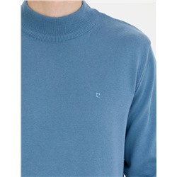Koyu Mavi Slim Fit Yarım Balıkçı Basic Triko Kazak