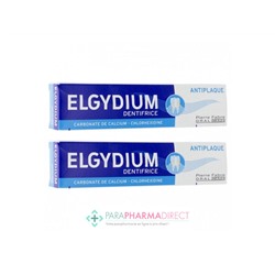 Elgydium Dentifrice Anti-Plaque Dentaire 2x75mlLot  × 2