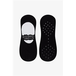 Penti Lace Cross Siyah Beyaz ÇizgiliBabet Çorabı