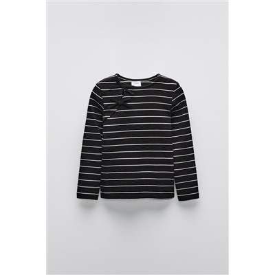 STRIPED RIBBON RIB T-SHIRT