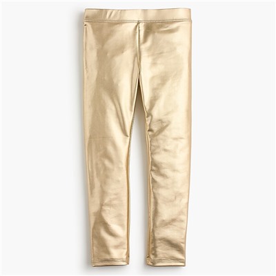 Girls' everyday leggings in metallic
