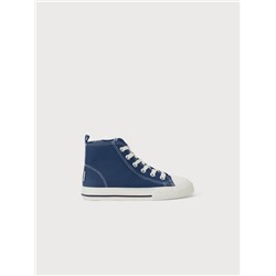 HIGH-TOP SNEAKERS WITH TOECAP