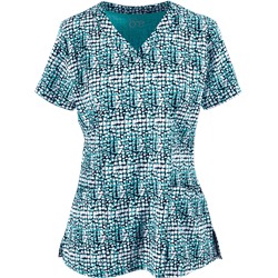 Barco One Scrubs Velocity Print Top
