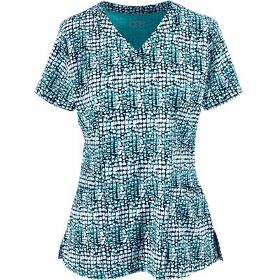 Barco One Scrubs Velocity Print Top