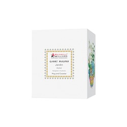 Кружка, 300 мл, на подставке, фарфор P, белая, Орхидеи, Jardin, 62608