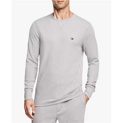 Men's Waffle-Knit Long-Sleeve Crewneck Thermal Top