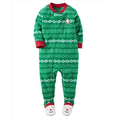 1-Piece Fleece Christmas PJs