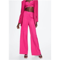 Pantalón fluido wideleg  -  Mujer | MANGO OUTLET Melilla