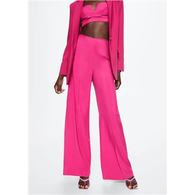 Pantalón fluido wideleg  -  Mujer | MANGO OUTLET Melilla