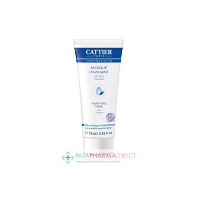 Cattier Masque Purifiant Menthe Tea Tree BIO 75ml