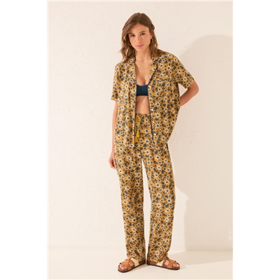 Pijama camisero estampado floral