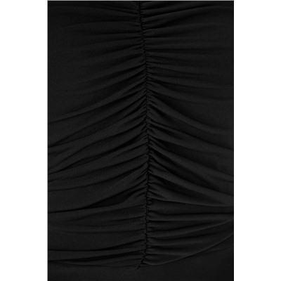 Siyah Alttan Çıtçıtlı Örme Büyük Beden Body TBBAW26CS00004