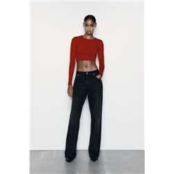 CROPPED POLYAMIDE T-SHIRT