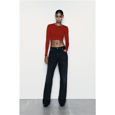 CROPPED POLYAMIDE T-SHIRT