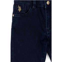 Kız Çocuk Koyu Mavi Jean Pantolon