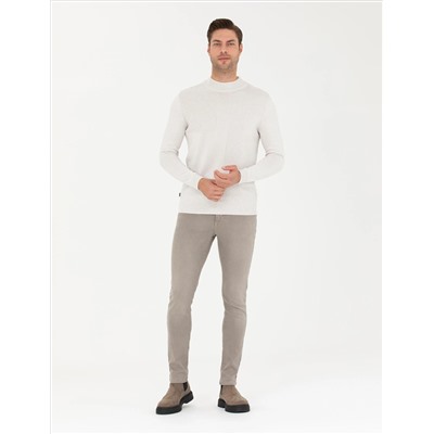 Taş Slim Fit Yarım Balıkçı Yaka Triko Kazak