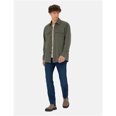 Lacivert Straight Fit Jean Pantolon