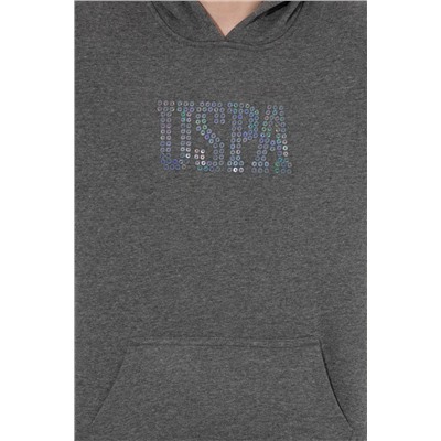 Kadın Antrasit Melanj Basic Sweatshirt