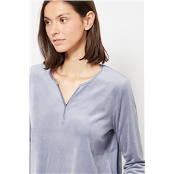 Camiseta de pijama de terciopelo - Azul claro