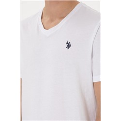 Erkek Regular Fit V Yaka Siyah Basic Tişört