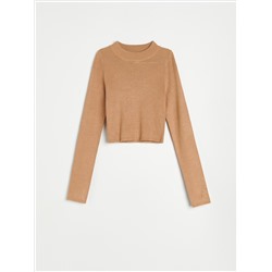 Oberteil aus Rippstrickjersey