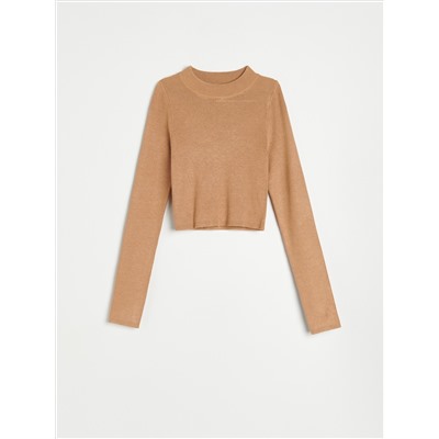 Oberteil aus Rippstrickjersey