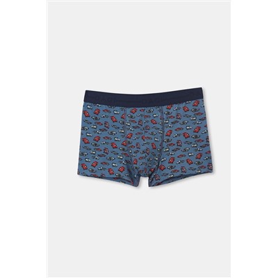 Dagi, D-men Mavi Desenli Compact Penye Boxer