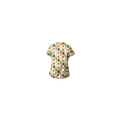 UA Leaf Of Faith Espresso Mock Wrap Scrub Top