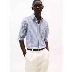 Slim Fit Stripe Print All-Day Shirt