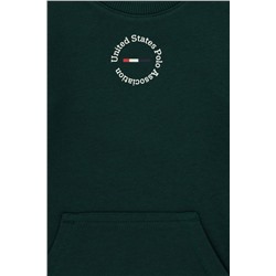 Erkek Çocuk Koyu Yeşil Basic Bisiklet Yaka Sweatshirt