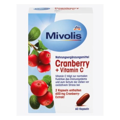 Cranberry + Vitamin C Kapseln, 60 St., 68 g
