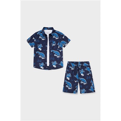 Set - Hemd, Kurzarmshirt und Shorts - Bio-Baumwolle