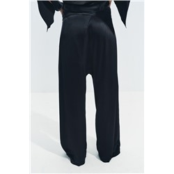 ZW COLLECTION ASYMMETRIC SATIN TROUSERS