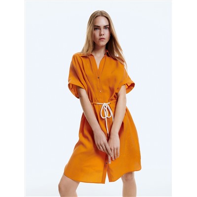 Hemdblusenkleid mit hohem Tencel™Lyocell-Anteil