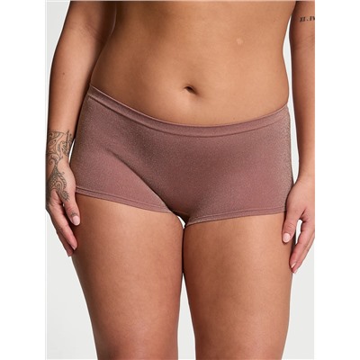 Seamless Lace-Trim Boyshort Panty