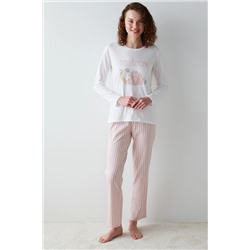 Penti Lazycorn Baskılı Pembe Pijama Takımı PND644W123SK-PK1