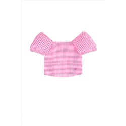 Kız Çocuk Pembe Uzun Kollu Gömlek