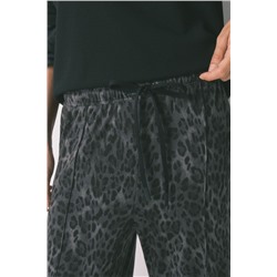 Pantalón largo animal print gris