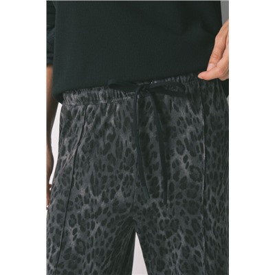 Pantalón largo animal print gris