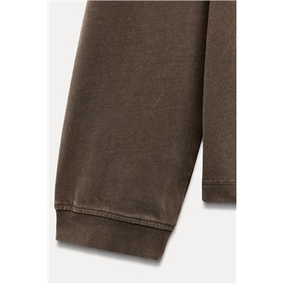 FADED-EFFECT T-SHIRT WITH LONG SLEEVES