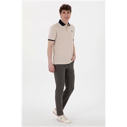 Erkek Regular Fit Polo Yaka Taş Basic Tişört