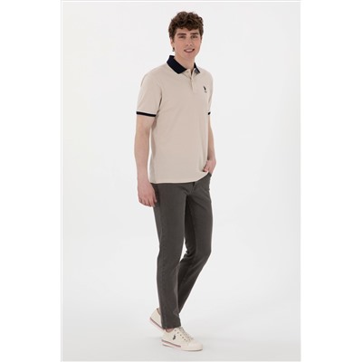 Erkek Regular Fit Polo Yaka Taş Basic Tişört