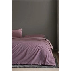 Cher King Size Pamuklu Baskılı Nevresim Takımı - Açık Mürdüm